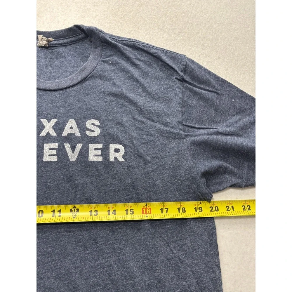 Shirt Mens Large Blue Texas Forever Graphic Tee Texas Slogan Short Sleeve Casual